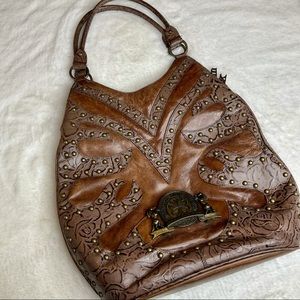 Charm and Luck Brown Leather Purse